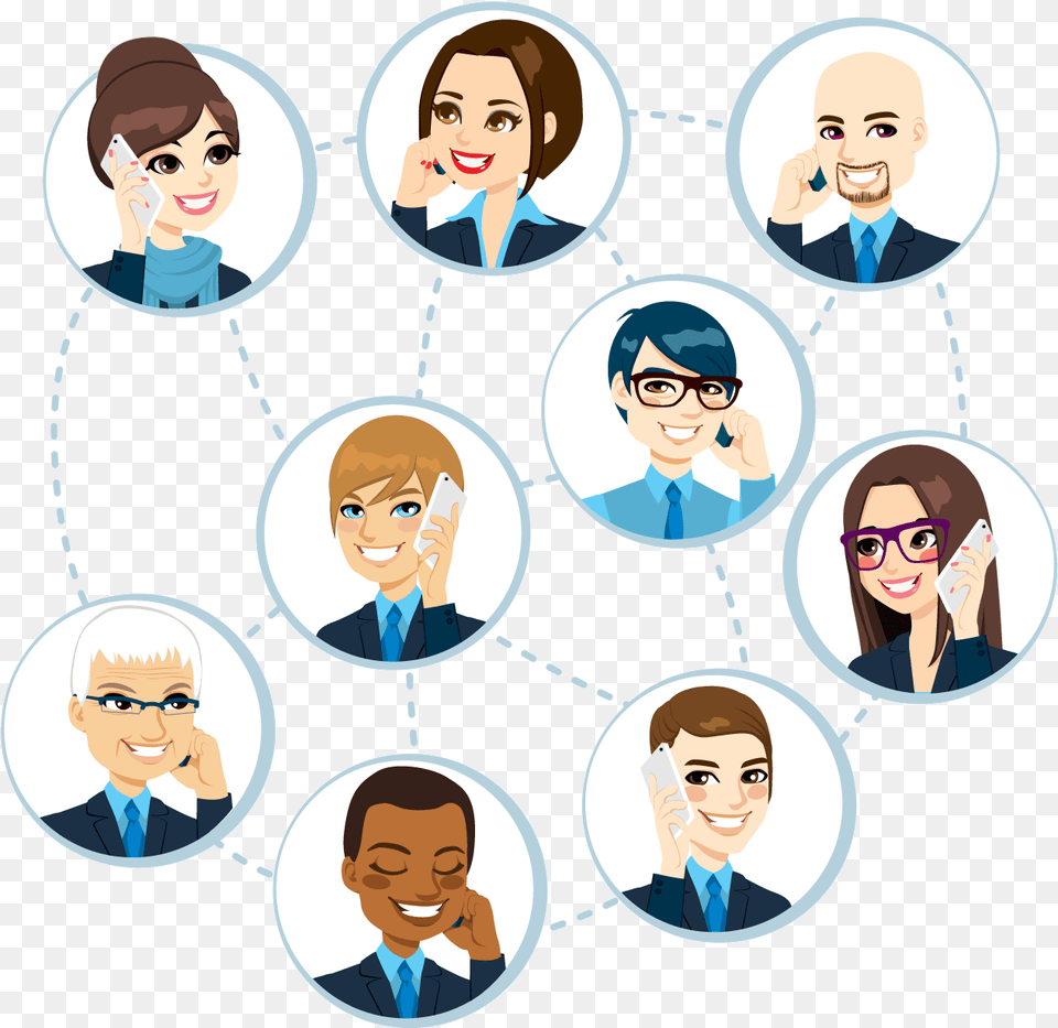 People Talking By Phone Around The World Clipart People Phone Call Vector, Book, Comics, Publication, Woman Png