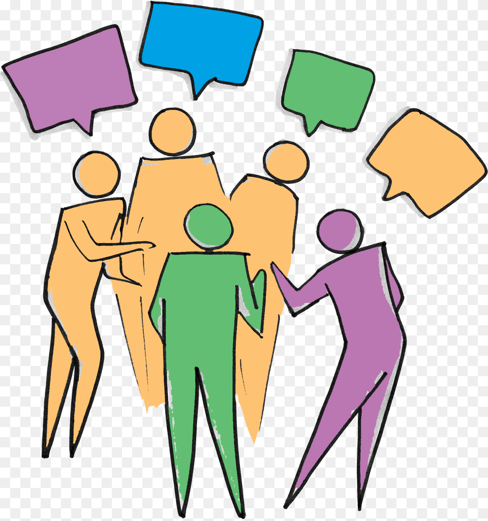 People Talking Clipart Transparent, Person, Art, Purple, Drawing Free Png