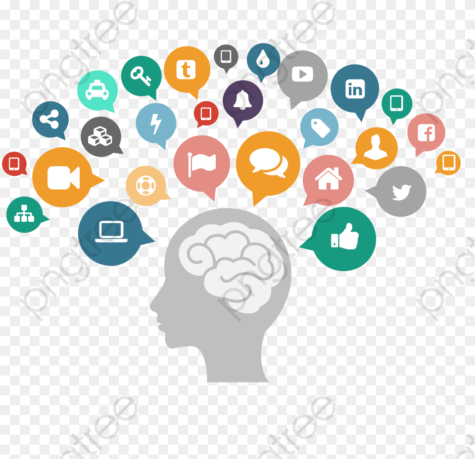 People Thinking Vector Material Thinking Brain Background, Adult, Female, Person, Woman Png Image