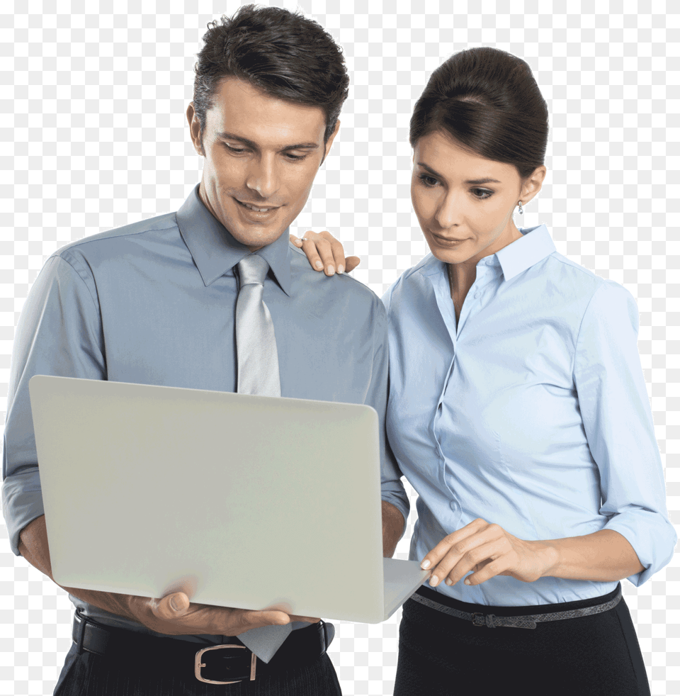 People Using Laptop, Clothing, Shirt, Dress Shirt, Woman Png Image