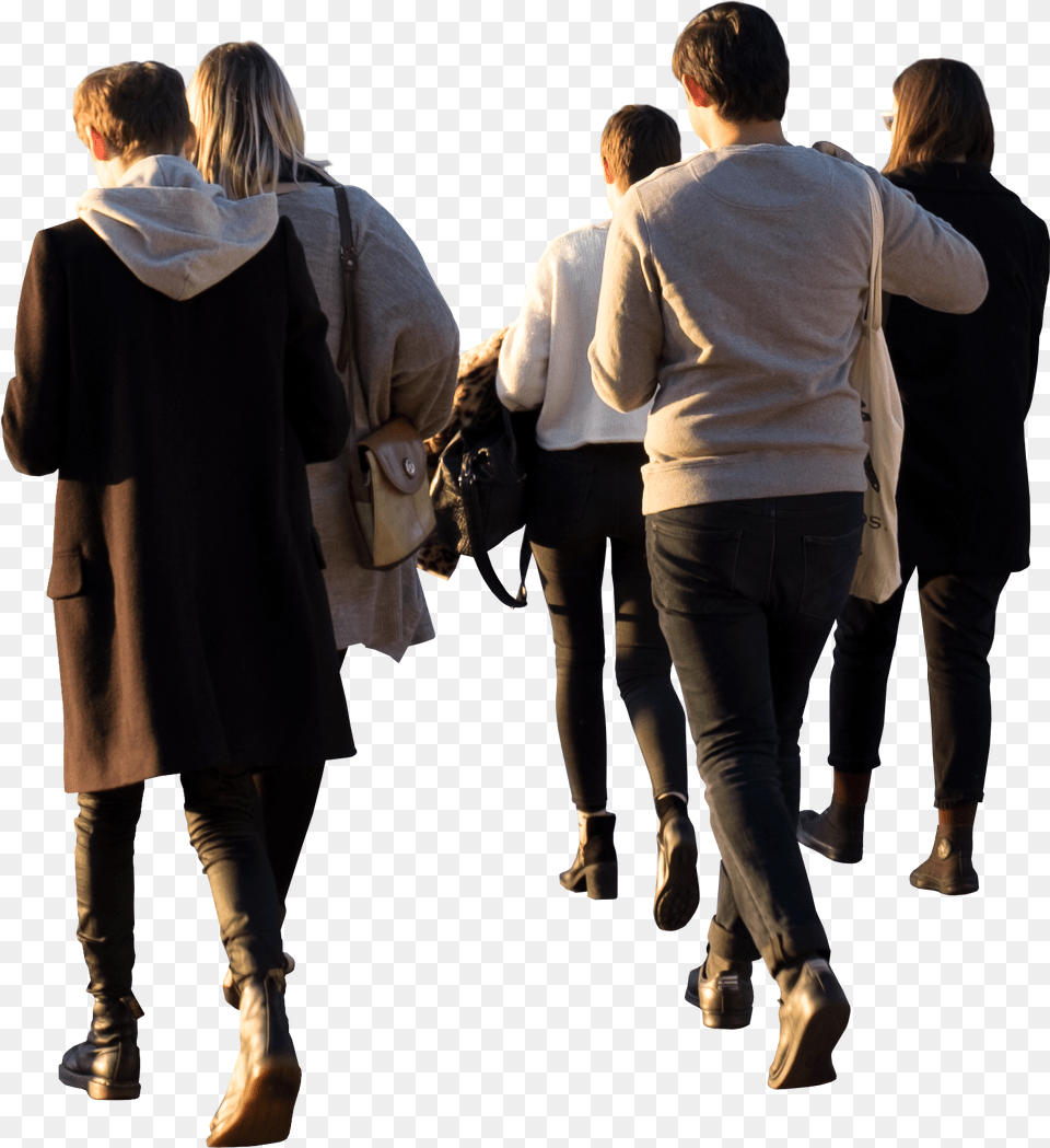 People Walk Back Transparent People Walking, Accessories, Shoe, Person, Woman Free Png Download