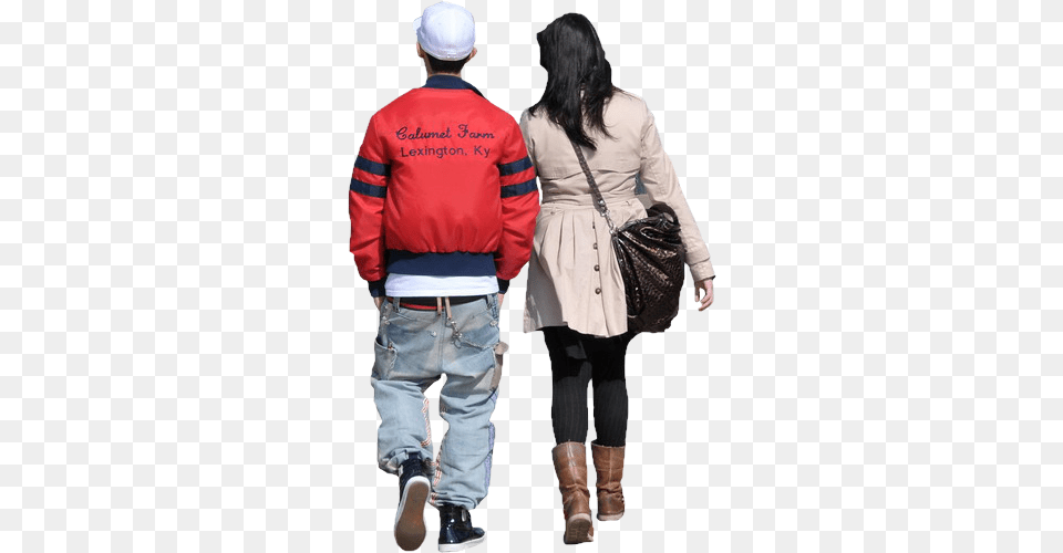 People Walking Back 2 Images, Jacket, Clothing, Coat, Pants Png Image