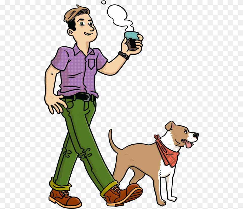 People Walking Dog, Person, Clothing, Pants, Animal Free Png Download