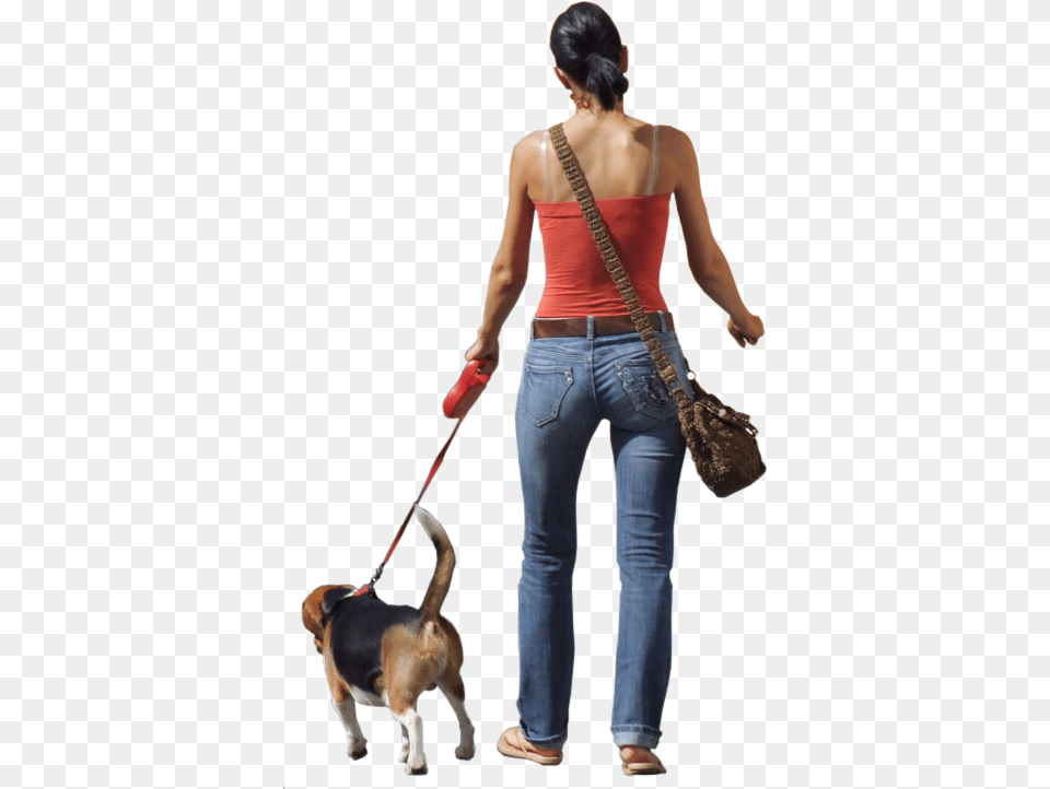 People Walking Dog, Accessories, Strap, Pants, Clothing Free Png Download