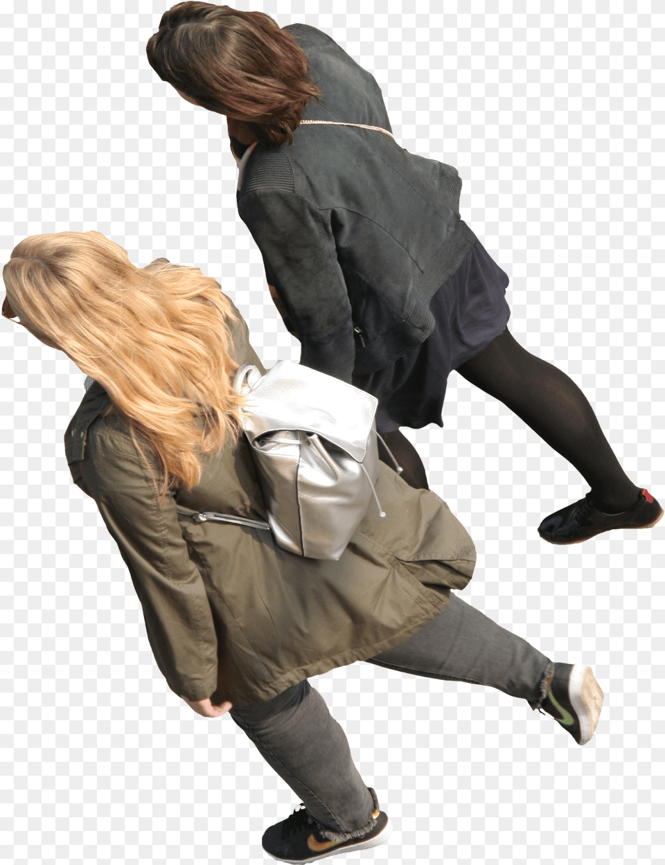 People Walking From Above People Walking From Above, Woman, Jacket, Person, Footwear Free Transparent Png