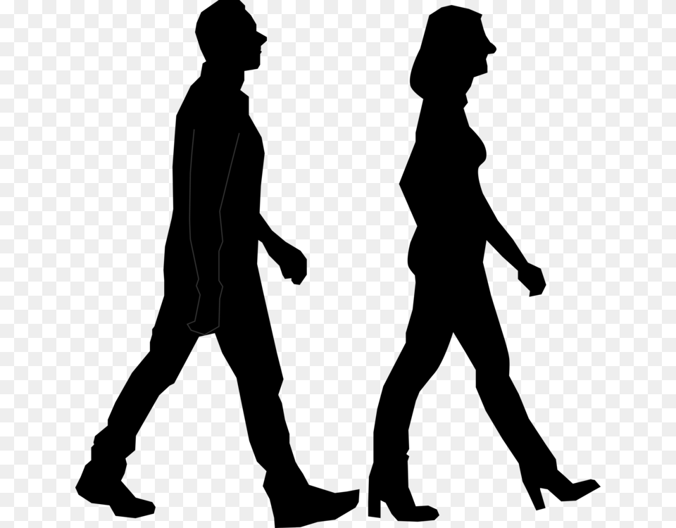 People Walking Silhouette, Person Free Png