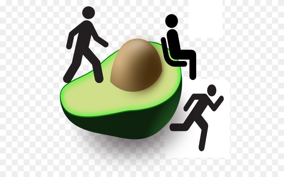 People Walking Sitting Running Clip Arts For Web, Produce, Avocado, Food, Fruit Free Png