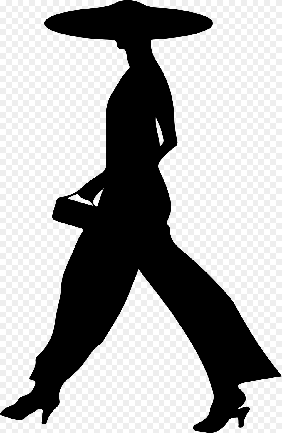 People Walking Vector Download Women With A Hat Silhouette, Gray Png Image