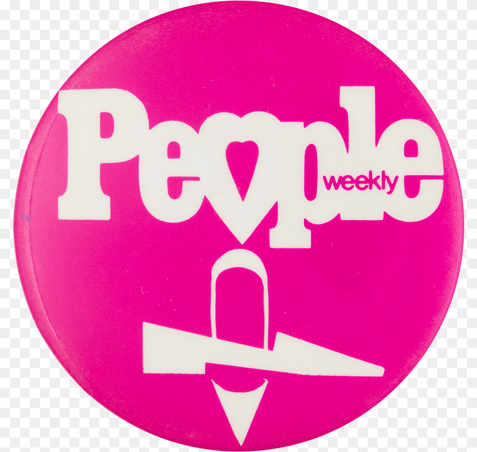 People Weekly Pink Advertising Button Museum And, Badge, Logo, Symbol Png Image