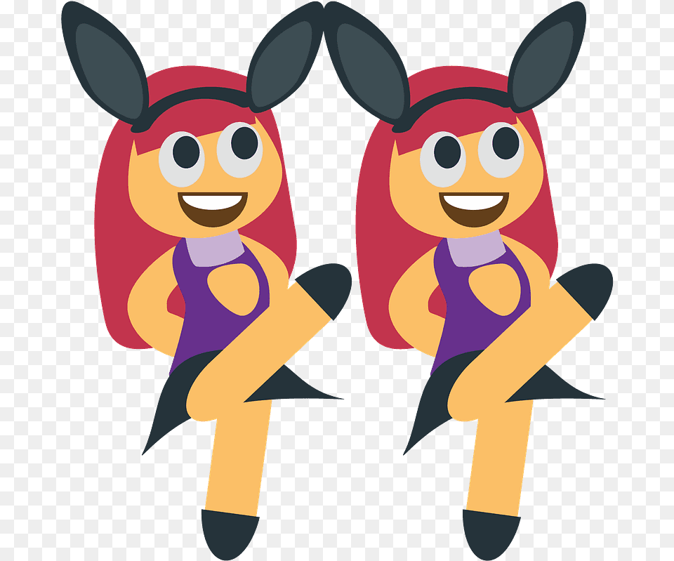 People With Bunny Ears Emoji Clipart Cartoon, Face, Head, Person, Baby Png