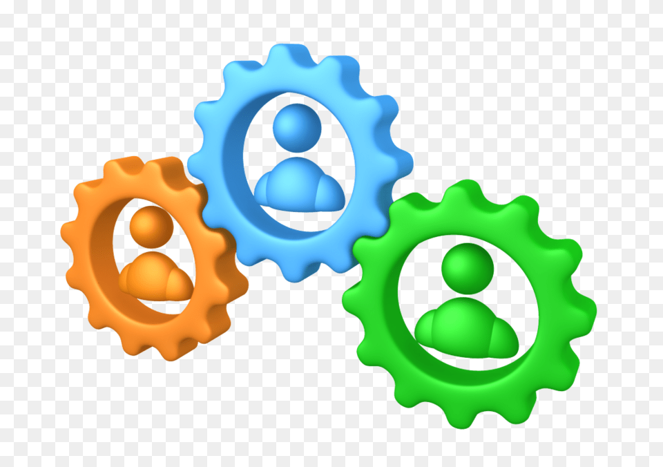 People With Gears Clipart Teamwork Royalty Logo Teamwork 3 People, Machine, Gear Free Png