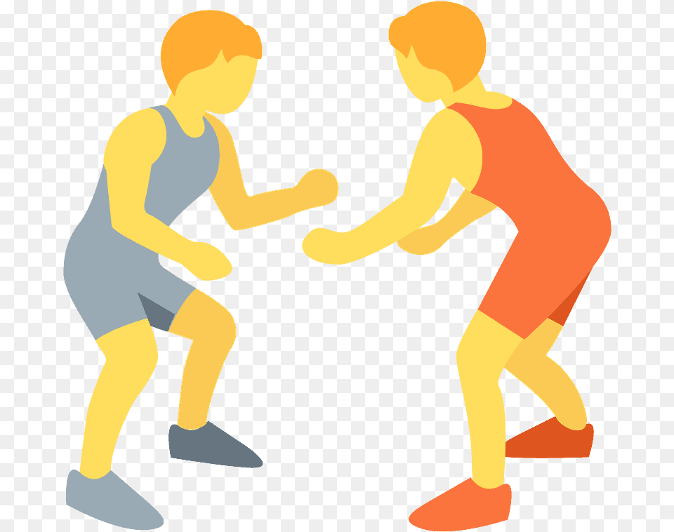 People Wrestling Emoji Clipart Wrestling Girl Clip Art, Baby, Person, Clothing, Footwear Png Image