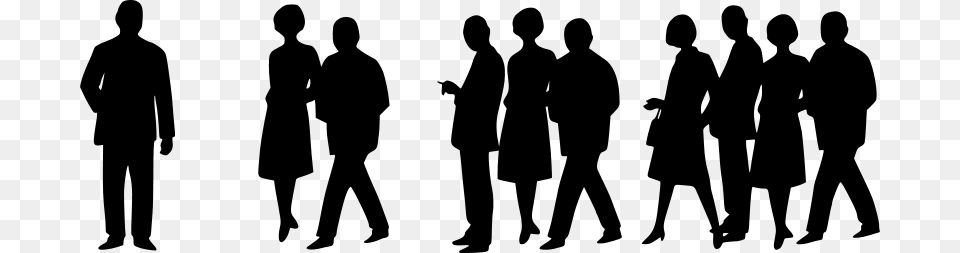 Peoplesilhouettes, Gray Free Png Download