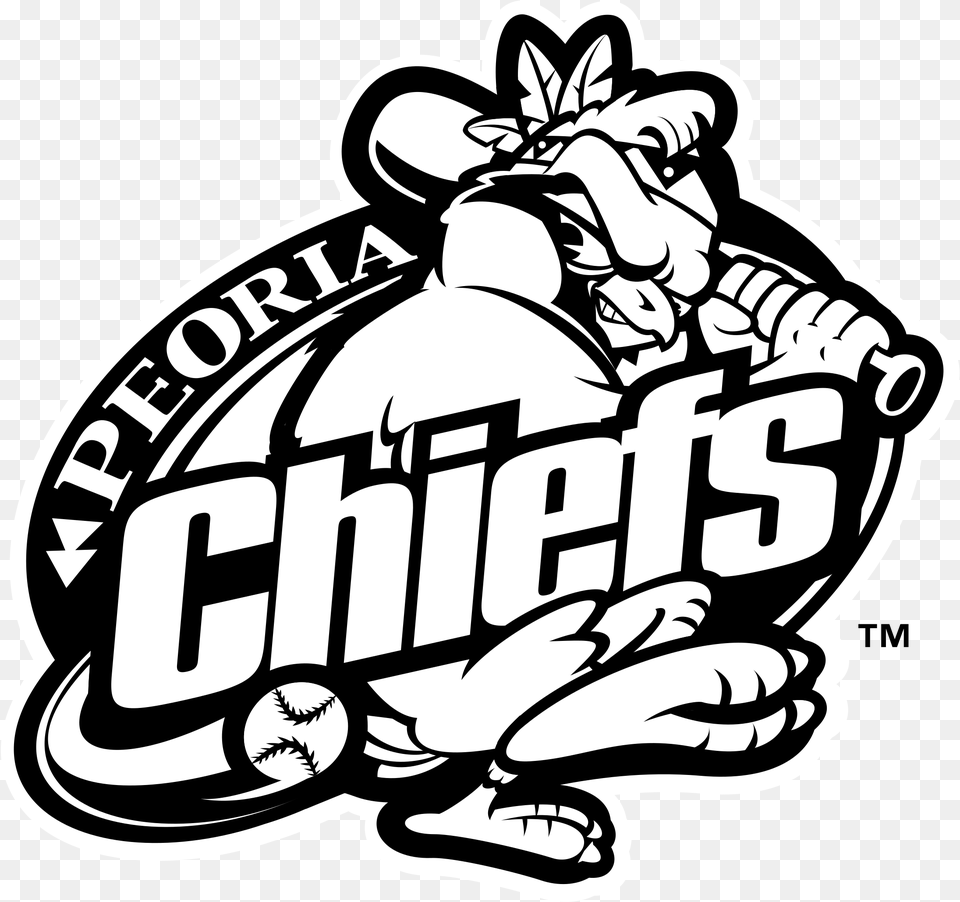 Peoria Chiefs Logo Transparent Peoria Chiefs, Sticker, Ammunition, Grenade, Weapon Png