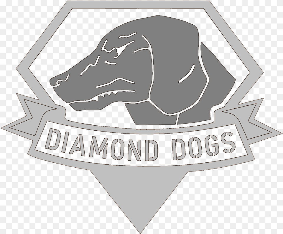 Pepakura Papercraft Svoimi Rukami Rukovodstvo Diamond Diamond Dogs Logo Mgs, Emblem, Symbol, Sticker Free Transparent Png