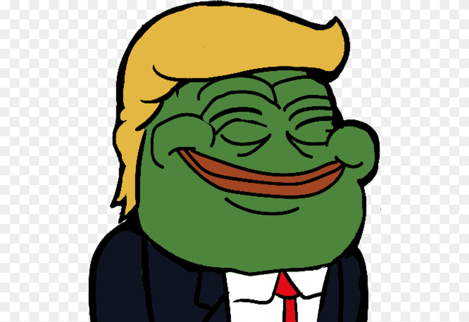 Pepe Emote Discord Transparent Clipart Trump Pepe, Baby, Green, Person, Head Png