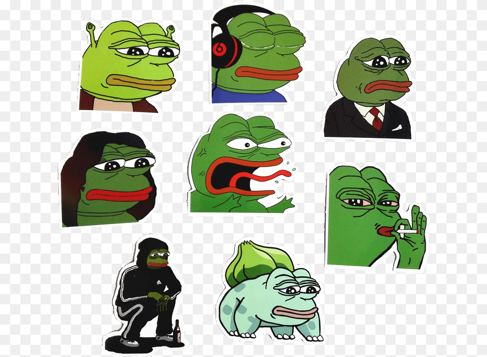 Pepe Frog Albino Pepe The Frog, Sticker, Green, Baby, Person Free Png