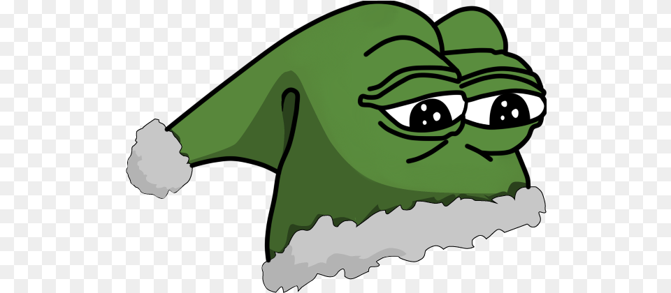 Pepe Frog Sad Transparent Pepe Hat Transparent Full Size Stupid Christmas Hats, Clothing, Food, Green, Meal Png Image