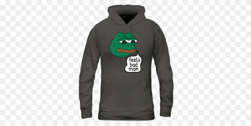 Pepe Meme Feels Bad Man Frauen Kapuzenpullover Keep Calm And Love Isa, Clothing, Hoodie, Knitwear, Sweater Png
