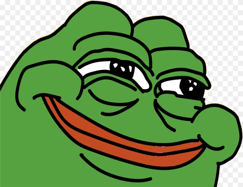 Pepe Meme Frog Smile Derp Freetoedit Pepe The Frog, Green, Person, Head, Face Free Transparent Png