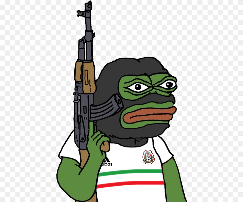 Pepe Meme Rarepepe Terrorist Football Pepe The Frog White Supremacy, Firearm, Gun, Rifle, Weapon Free Transparent Png