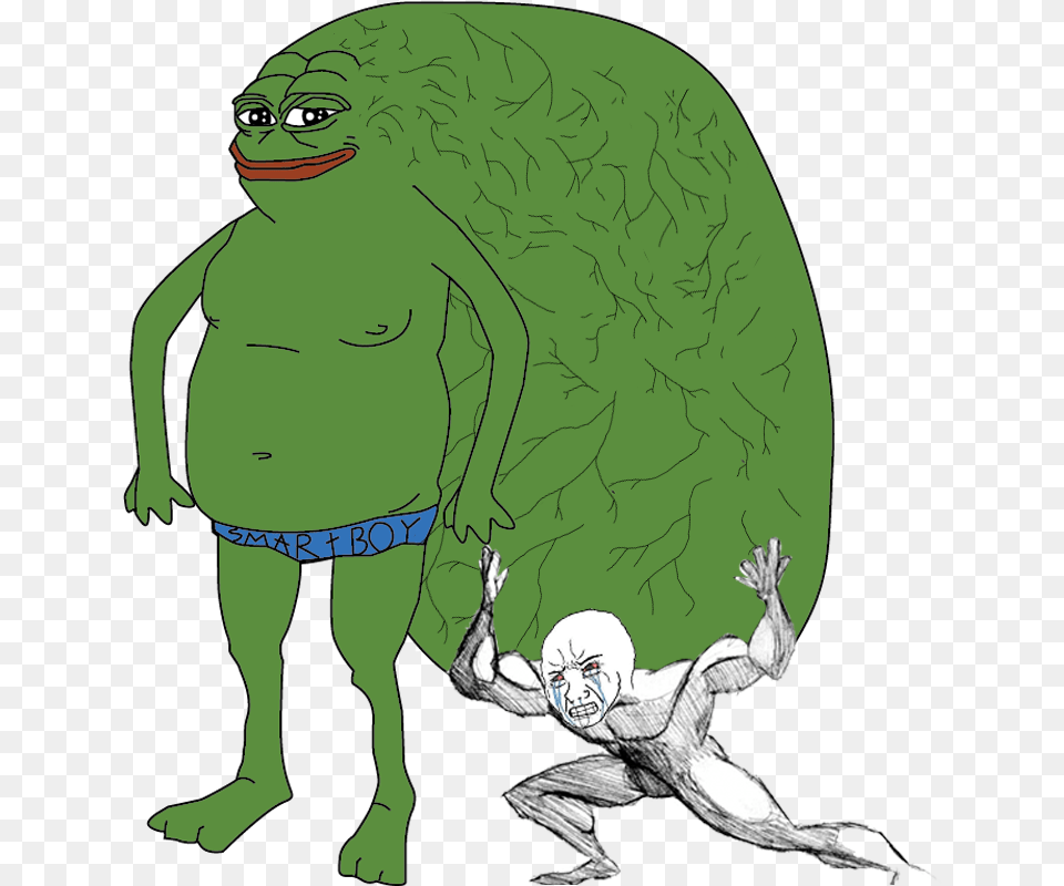 Pepe The Frog Big Brain, Alien, Green, Baby, Person Png