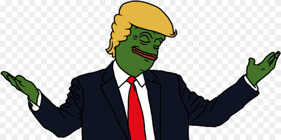 Pepe The Frog By Moritz Klein Pepe Donald Trump, Adult, Person, Man, Male Free Png Download