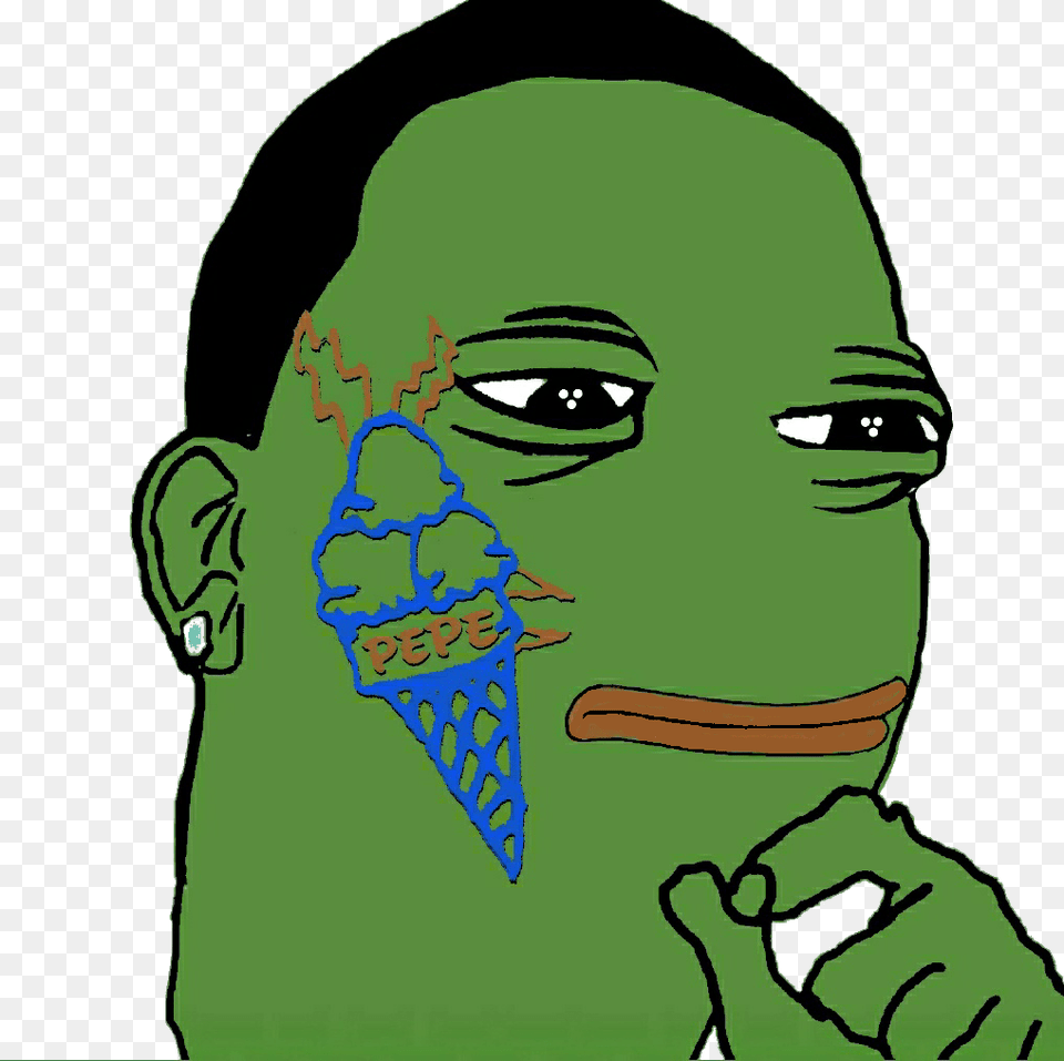 Pepe The Frog Gucci Mane, Ice Cream, Cream, Dessert, Food Free Png Download