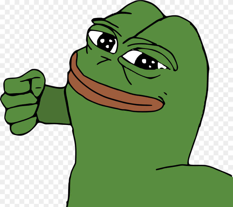 Pepe The Frog Punching Pepe The Frog Punching Pepe, Green, Adult, Female, Person Png Image