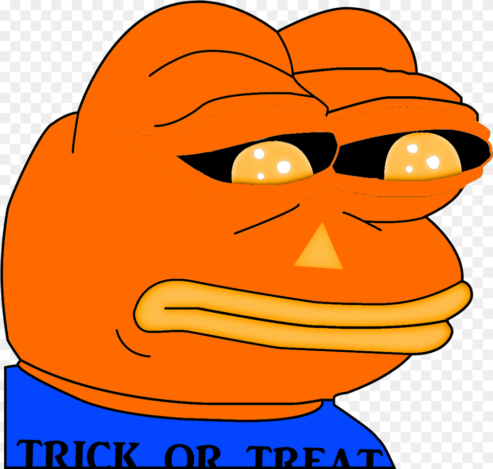 Pepe The Pumpkin Is Sad Halloween Feels Bad Man Sad Pepe, Food, Plant, Produce, Vegetable Png Image