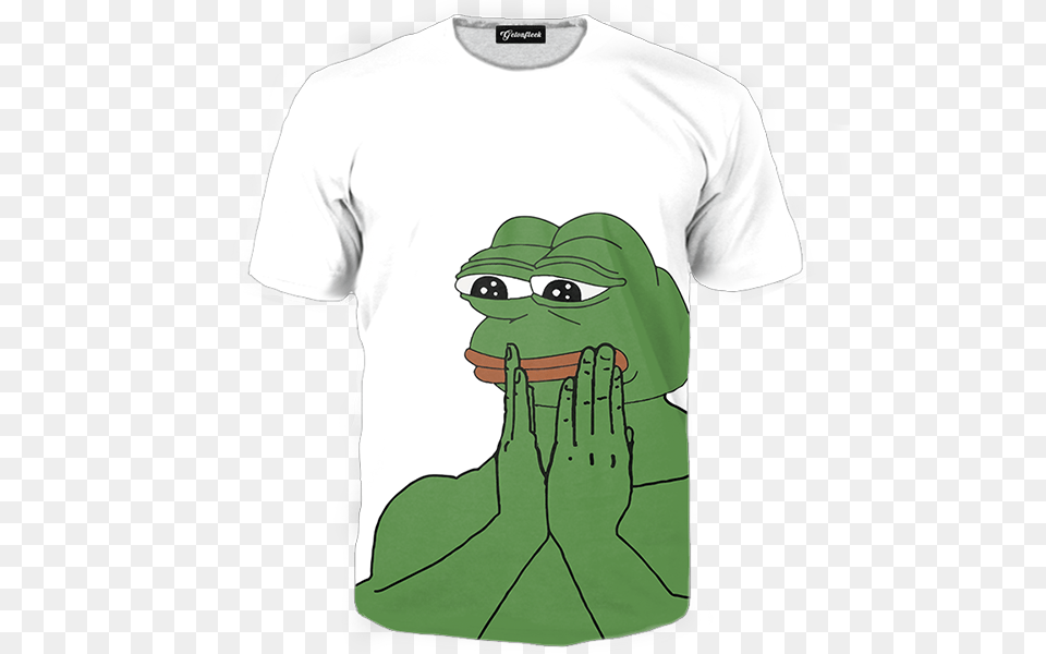 Pepe Touching Face, Clothing, Shirt, T-shirt, Adult Free Png Download