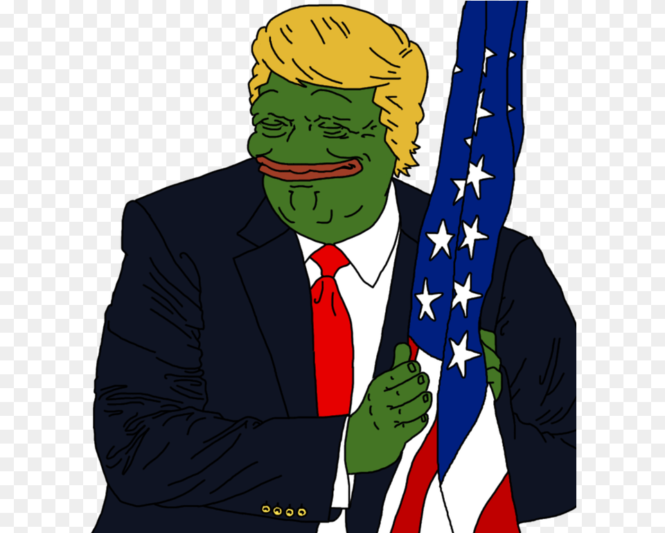Pepe Transparent Hug Donald Trump Pepe Flag, Accessories, Formal Wear, Tie, Adult Free Png Download