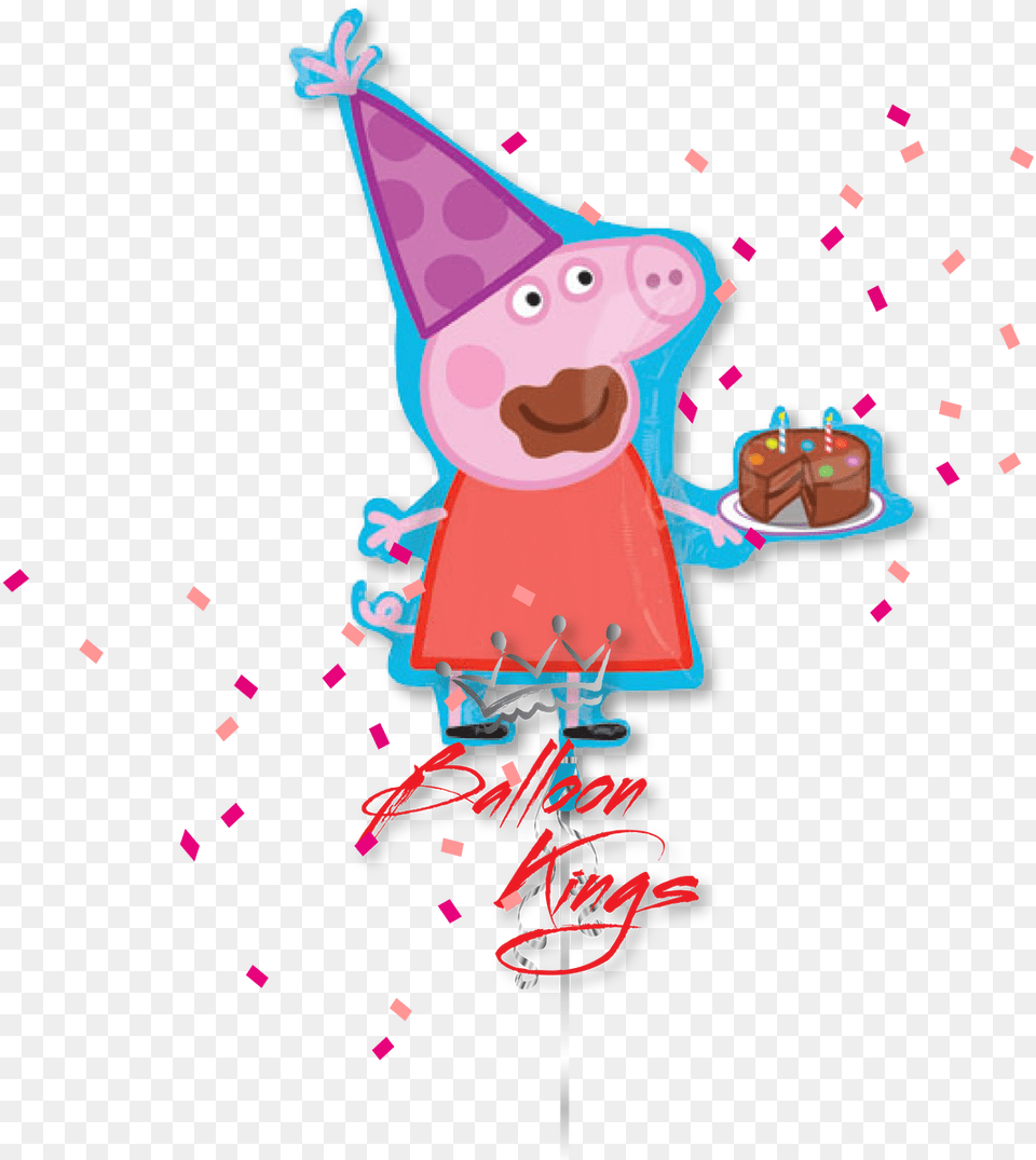 Peppa Happy Birthday Peppa Pig Birthday Cap, Clothing, Hat, Person, People Free Png