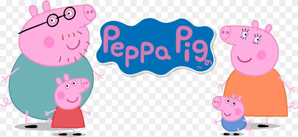 Peppa Pig And Ben And Holly Peppa Pig Whole Family Free Png Download