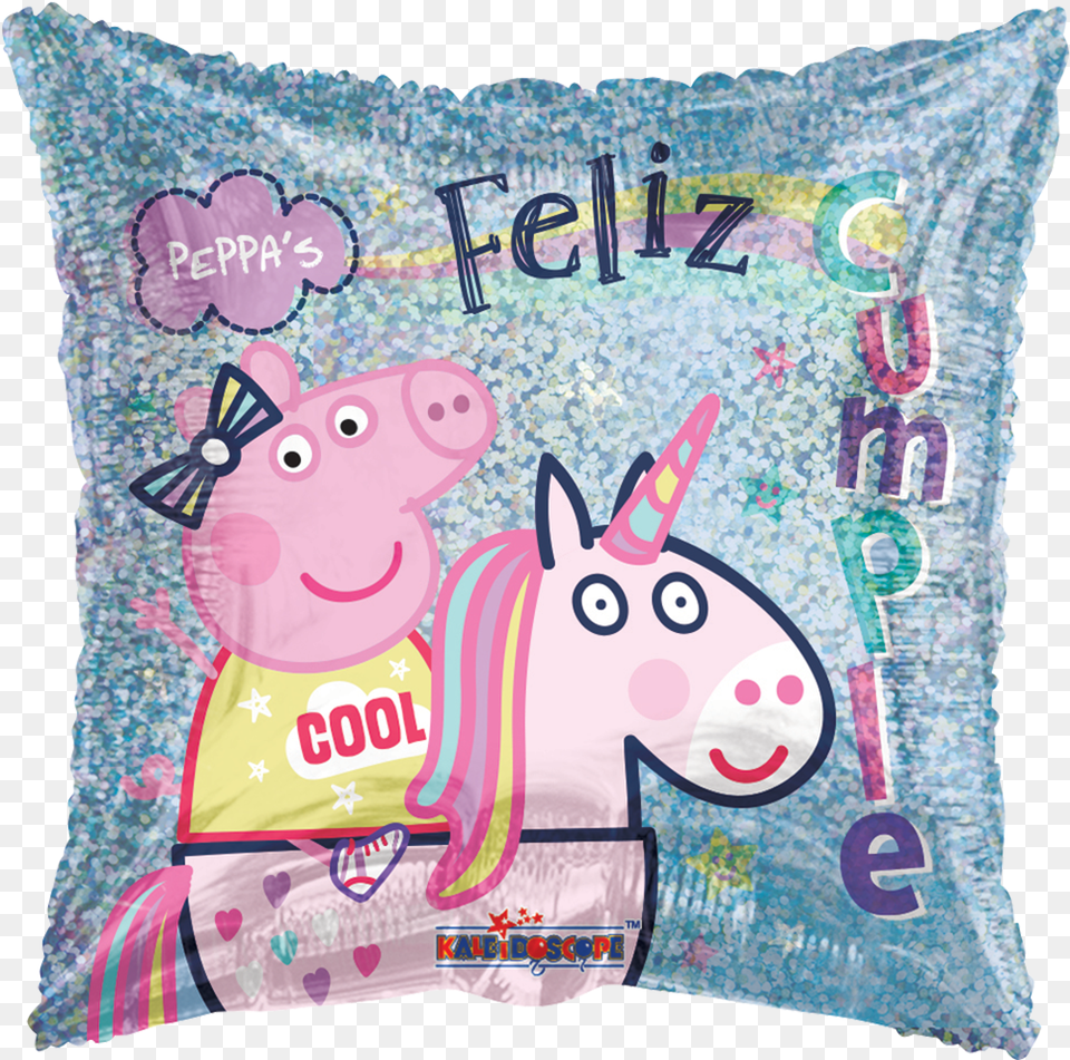 Peppa Pig And Unicorn, Cushion, Home Decor, Pillow Free Transparent Png