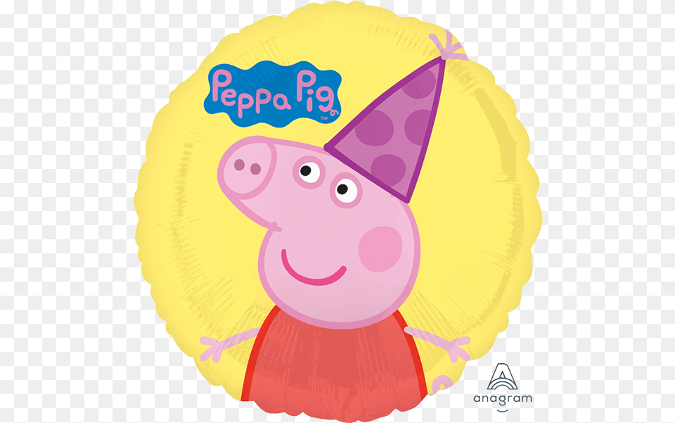 Peppa Pig Birthday Balloon, Clothing, Hat, Face, Head Free Png