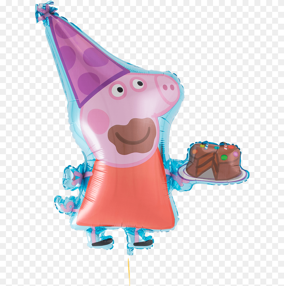 Peppa Pig Birthday Cake Supershape, Clothing, Hat, Baby, Person Free Transparent Png