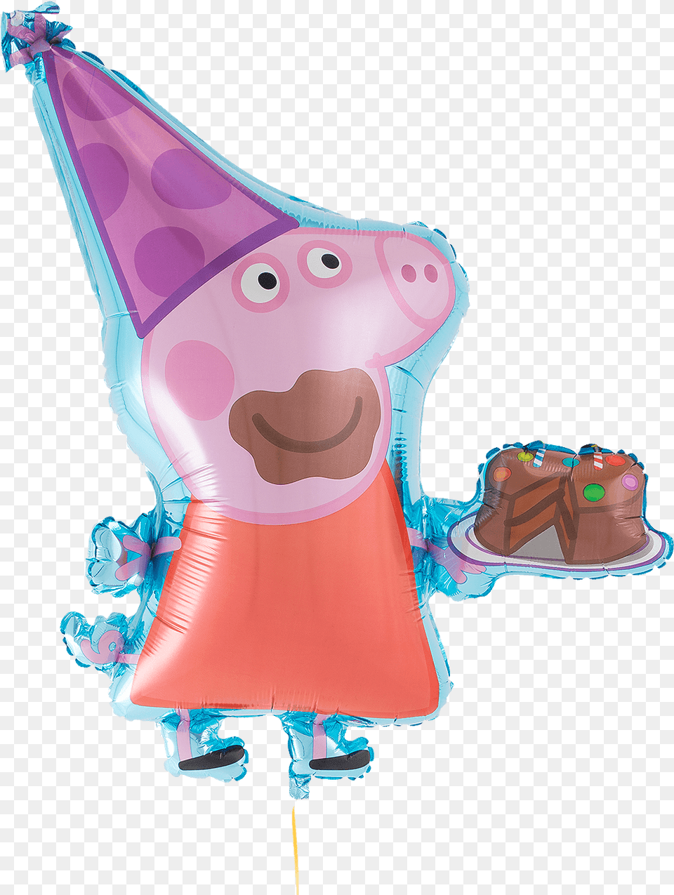 Peppa Pig Birthday Cake Supershape Cartoon, Clothing, Hat, Pinata, Toy Png Image