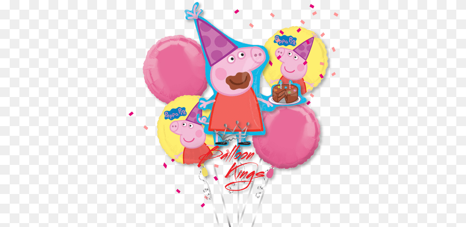 Peppa Pig Bouquet Peppa Pig Birthday, Clothing, Hat, People, Person Free Png