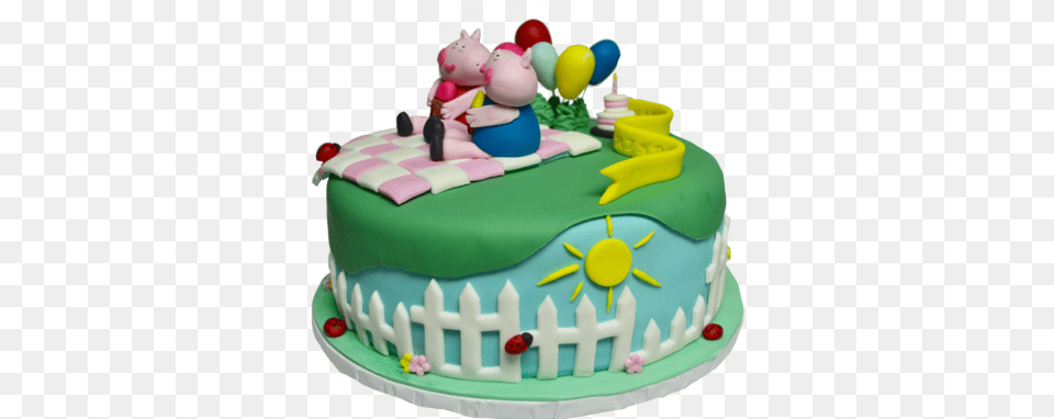 Peppa Pig Cake U2013 Sugar Street Boutique Birthday Cake, Birthday Cake, Cream, Dessert, Food Free Png