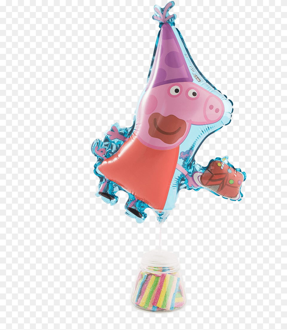 Peppa Pig Candy Balloon Cartoon, Clothing, Hat, Party Hat Free Png