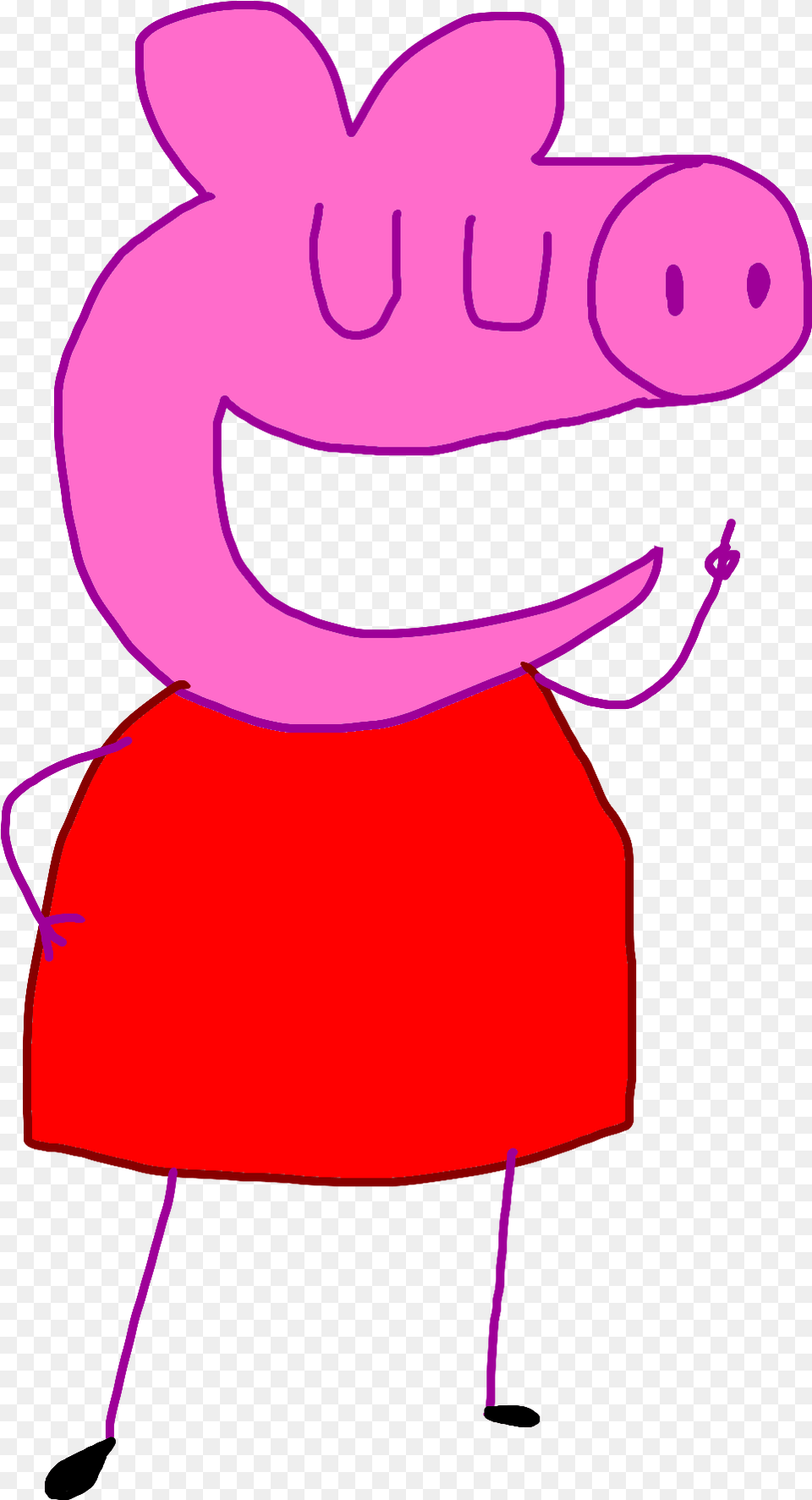 Peppa Pig Cartoon, Purple, Person, Clothing, Hat Free Transparent Png