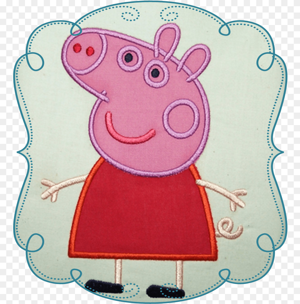 Peppa Pig Cat In The Hat Reading Book, Applique, Pattern, Cushion, Home Decor Free Png Download