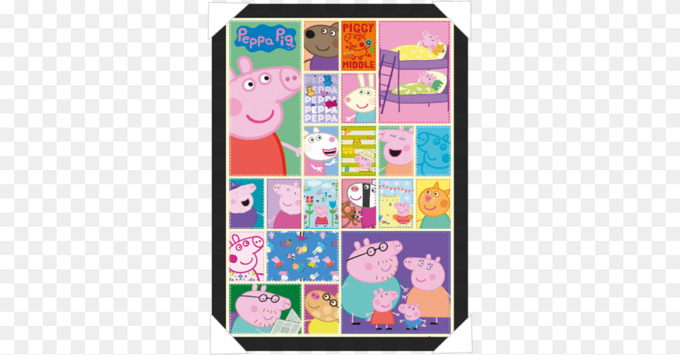Peppa Pig Characters Poster, Book, Comics, Publication, Person Free Transparent Png