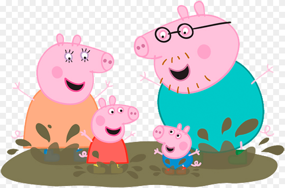 Peppa Pig Family, Animal, Cartoon Free Png Download