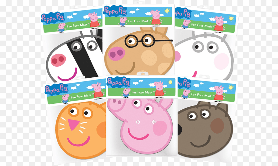 Peppa Pig Friends Six, Sticker, Face, Head, Person Free Png