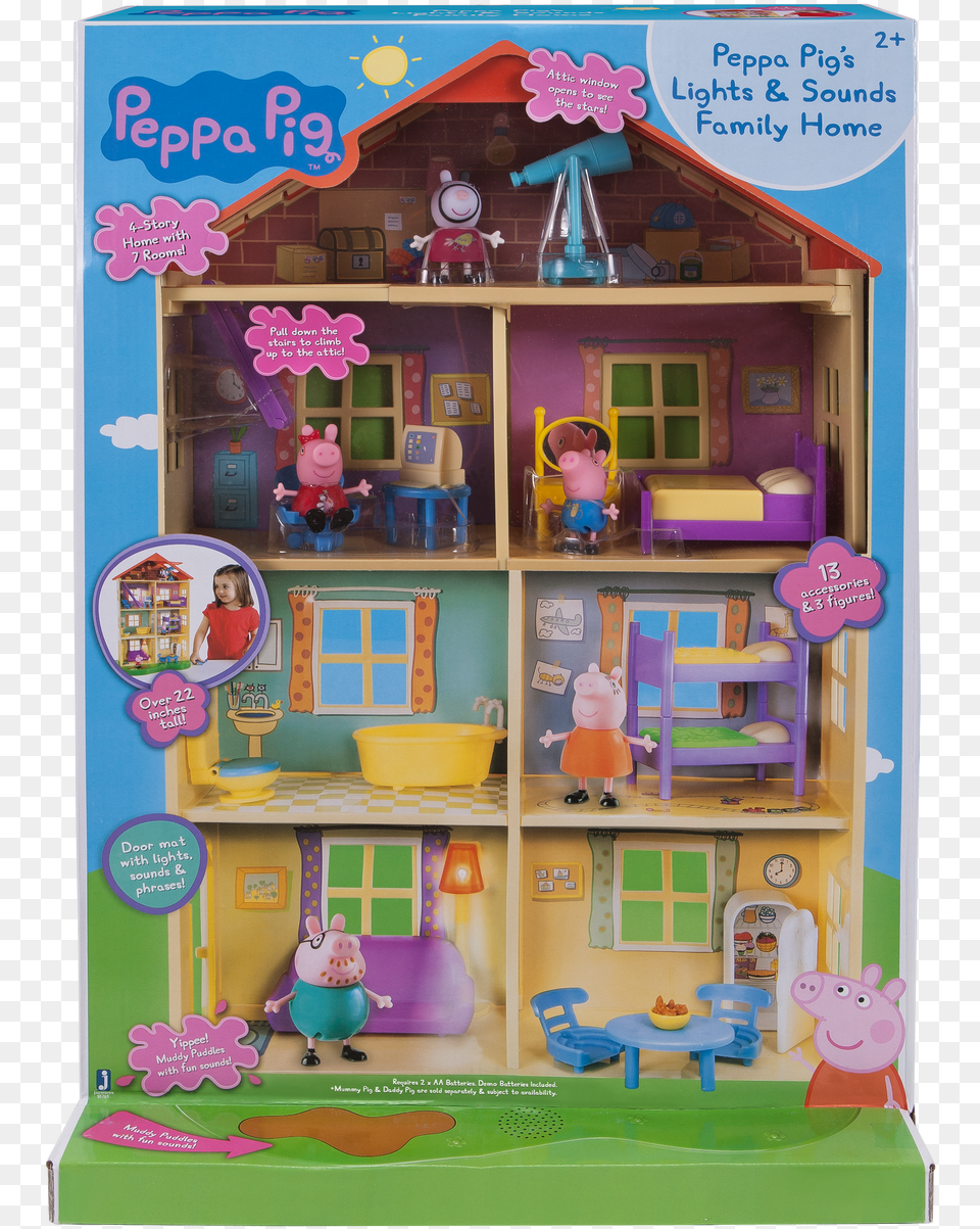 Peppa Pig Lights And Sounds Family Home, Person, Play Area, Chair, Furniture Png Image
