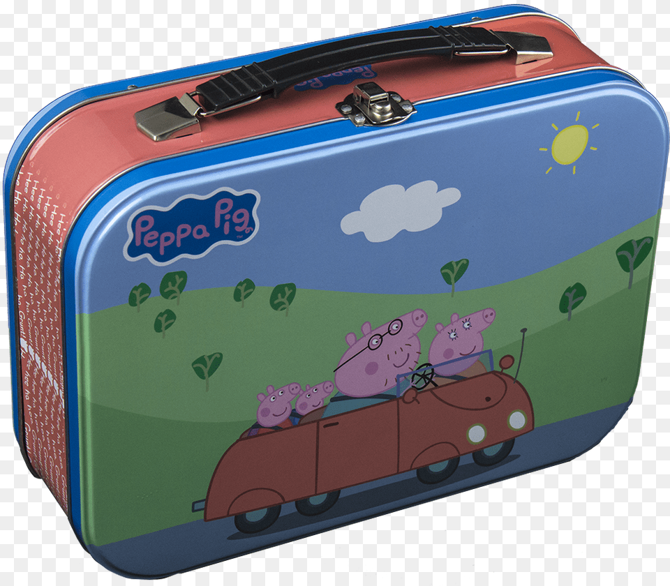 Peppa Pig Lunch Box Peppa Pig, Baggage, Machine, Wheel, Suitcase Png Image