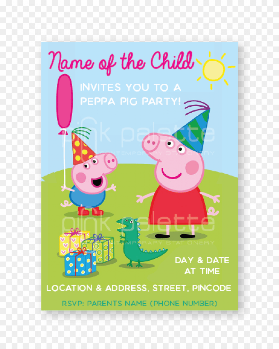 Peppa Pig My Birthday Party Dvd, Advertisement, Person, People, Hat Free Png