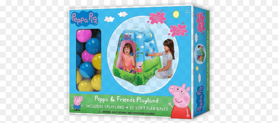 Peppa Pig Playland With 20 Balls, Child, Female, Girl, Person Png